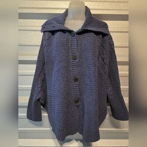 UGG Navy Button-Up Cardigan